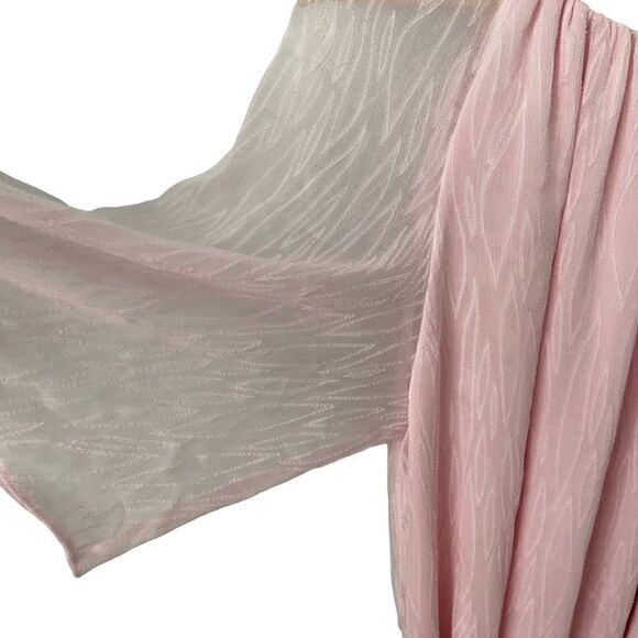 House of Harlow 1960 x Revolve Pink Sheer Tie Waist Mini Dress in Size Medium - Picture 6 of 8